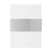 Bauchband | Royal Blue, Silver Gray, Floral Einladungsbanderole (Rückseitenbeispiel)