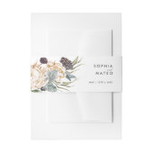 Bauchband, weißes Blütenblatt Einladungsbanderole (Vorderseite Beispiel)