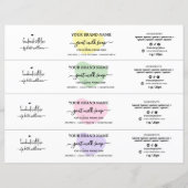 Bauchband-Wrap-Etikett für die schwarze und weiße (Vorderseite)