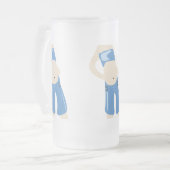 Bauchglas Mattglas Bierglas (Vorderseite Links)