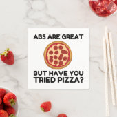 Bauchmuskeln Pizza Serviette (Beispiel)