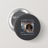 Bauchschmerz-Überlebender Hamster Meme Lustiger Sp Button (Vorne & Hinten)