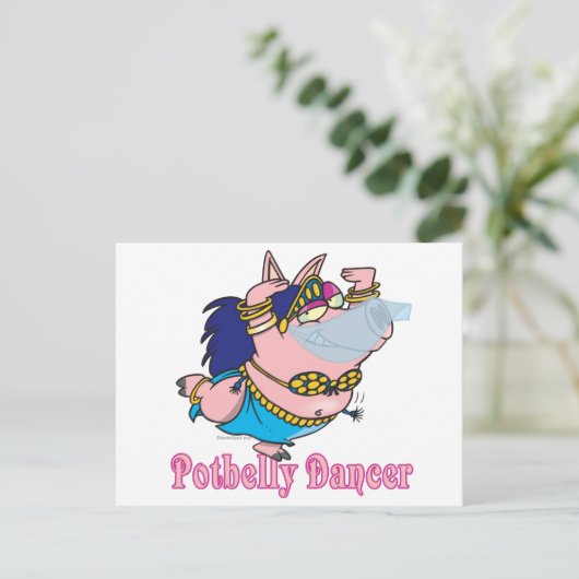 Bauchschweintänzerin Postkarte (Stehend Vorderseite)