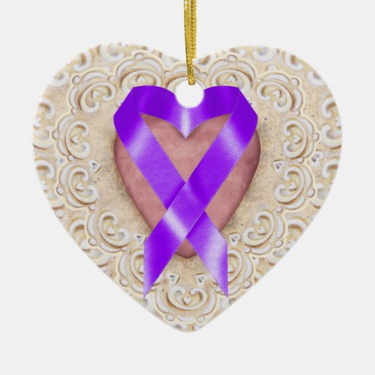 Bauchspeicheldrüsenkrebs aus dem Herzen - SRF Keramikornament (Vorne)