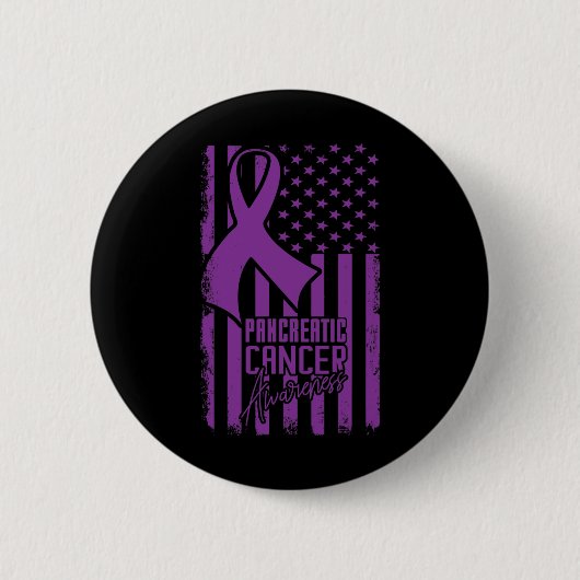 Bauchspeicheldrüsenkrebs Bewusstsein Amerikanische Button (Vorderseite)
