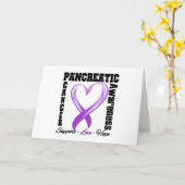 Bauchspeicheldrüsenkrebs Bewusstsein Brushed Heart Karte (Gelbe Blume)