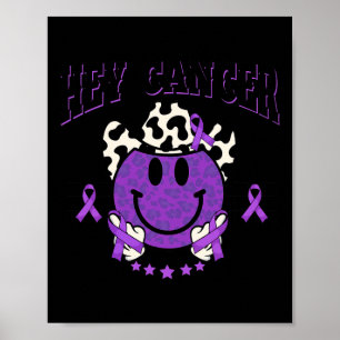 Bauchspeicheldrüsenkrebs Bewusstsein Cowboy Hat Le Poster
