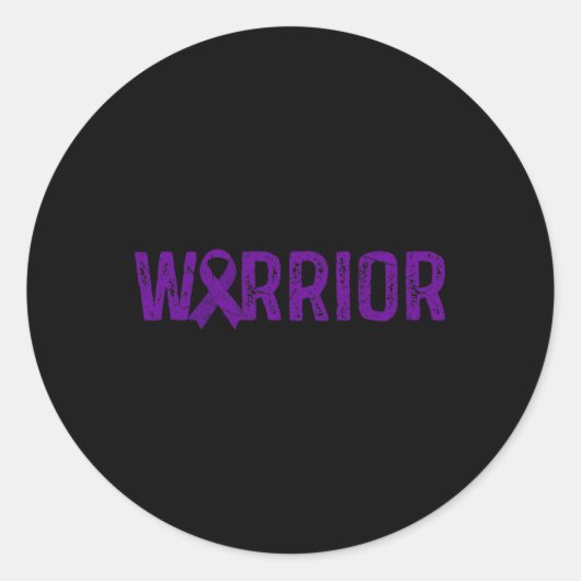 Bauchspeicheldrüsenkrebs-Bewusstsein des Kriegers Runder Aufkleber (Vorderseite)