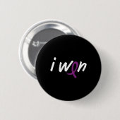 Bauchspeicheldrüsenkrebs-Bewusstsein - ich gewann Button (Vorne & Hinten)