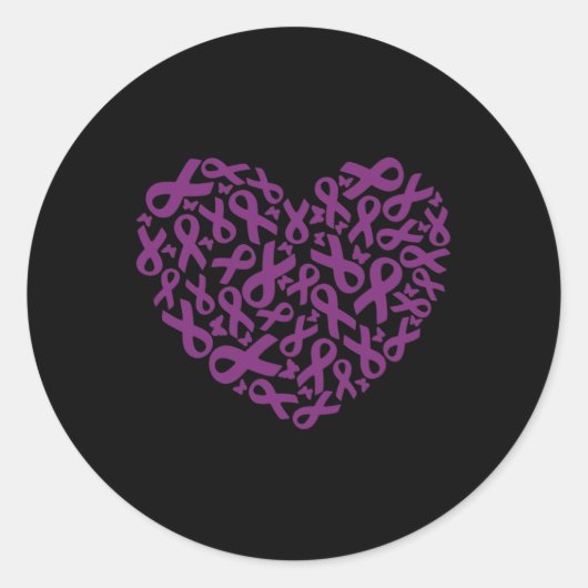 Bauchspeicheldrüsenkrebs Bewusstsein Lila Band 2 Runder Aufkleber (Vorderseite)