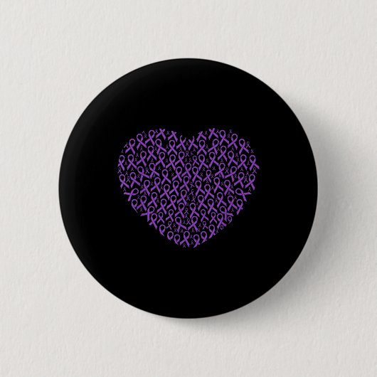 Bauchspeicheldrüsenkrebs Bewusstsein Lila Multiban Button (Vorderseite)