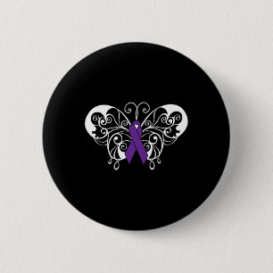 Bauchspeicheldrüsenkrebs-Bewusstsein Lila Ribbon-B Button