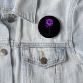 Bauchspeicheldrüsenkrebs Bewusstsein Lila Ribbon F Button (Beispiel)