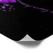 Bauchspeicheldrüsenkrebs Bewusstsein Lila Ribbon F Poster (Ecke)