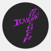 Bauchspeicheldrüsenkrebs-Bewusstseinsmonat Ribbon Runder Aufkleber (Vorderseite)