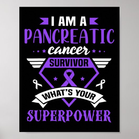 Bauchspeicheldrüsenkrebs-Bewusstseinsüberlebung Li Poster (Vorne)