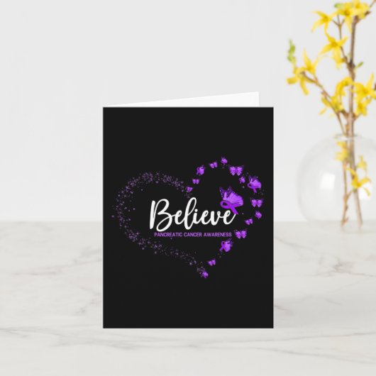 Bauchspeicheldrüsenkrebs Butterfly glauben Karte (Gelbe Blume)