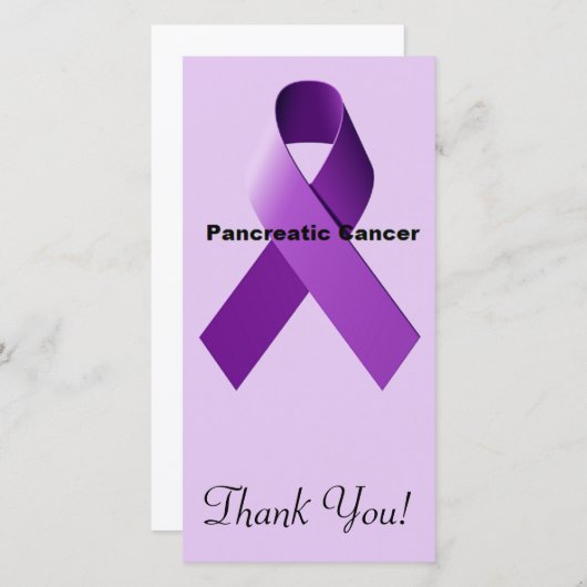 Bauchspeicheldrüsenkrebs Dankeskarte (Vorne/Hinten)