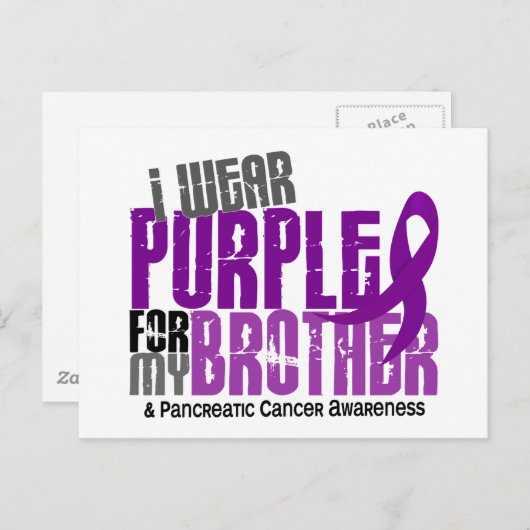 Bauchspeicheldrüsenkrebs, den ich für meinen Brude Postkarte (Vorne/Hinten)