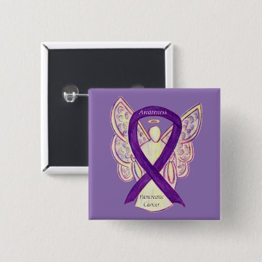 Bauchspeicheldrüsenkrebs Engel Sensibilisierungska Button (Vorne & Hinten)