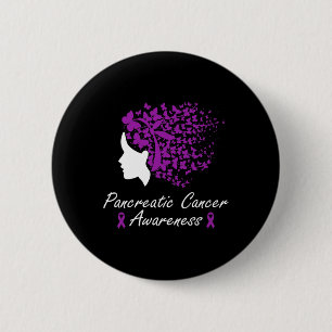Bauchspeicheldrüsenkrebs - Frauen Schmetterlinge H Button
