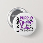 Bauchspeicheldrüsenkrebs für meinen Held mein Button (Vorne & Hinten)