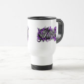 Bauchspeicheldrüsenkrebs-Hoffnungs-Garten-Band Reisebecher (VorderseiteRechts)