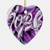 Bauchspeicheldrüsenkrebs-Hoffnungs-Verzierung Keramik Ornament (Rechts)