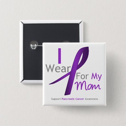 Bauchspeicheldrüsenkrebs I Trage Lila Mama Button (Vorne & Hinten)