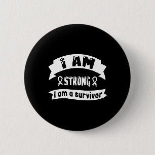 Bauchspeicheldrüsenkrebs Ich bin stark, ich bin ei Button