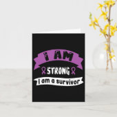 Bauchspeicheldrüsenkrebs Ich bin stark, ich bin ei Karte (Gelbe Blume)