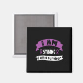 Bauchspeicheldrüsenkrebs Ich bin stark, ich bin ei Magnet (Vorderseite/Rückseite)