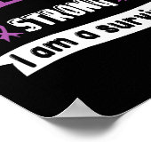 Bauchspeicheldrüsenkrebs Ich bin stark, ich bin ei Poster (Ecke)