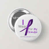 Bauchspeicheldrüsenkrebs Ich trage Lila Ribbon-Gro Button (Vorne & Hinten)