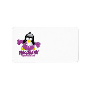 Bauchspeicheldrüsenkrebs-kämpfender Pinguin Adressaufkleber