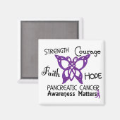 Bauchspeicheldrüsenkrebs - Keltischer Schmetterlin Magnet (Vorderseite/Rückseite)