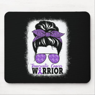 Bauchspeicheldrüsenkrebs-Krieger, Messy Bun Hair L Mousepad