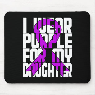 Bauchspeicheldrüsenkrebs Lila Schleife für Tochter Mousepad