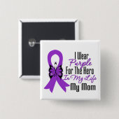 Bauchspeicheldrüsenkrebs Mein Held Meine Mama Button (Vorne & Hinten)