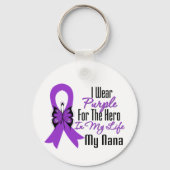 Bauchspeicheldrüsenkrebs Mein Held My Nana Schlüsselanhänger (Vorderseite)