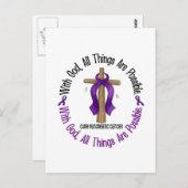 Bauchspeicheldrüsenkrebs mit GOT CROSS 1 Postkarte (Vorne/Hinten)