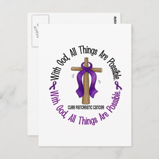 Bauchspeicheldrüsenkrebs mit GOT CROSS 1 Postkarte (Vorne/Hinten)