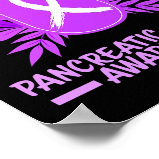 Bauchspeicheldrüsenkrebs Monat Lila Band Fl Poster (Ecke)