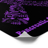 Bauchspeicheldrüsenkrebs Monat Lila Schleife Poster (Ecke)