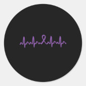 Bauchspeicheldrüsenkrebs Runder Aufkleber (Vorderseite)