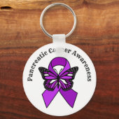 Bauchspeicheldrüsenkrebs | Schmetterling Schlüsselanhänger (Vorderseite)