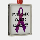 Bauchspeicheldrüsenkrebs Silbernes Ornament (Rechts)