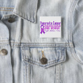 Bauchspeicheldrüsenkrebs Überlebende Blume Button (Beispiel)