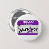 Bauchspeicheldrüsenkrebs-Überlebender 24.png Button (Vorne & Hinten)