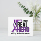 Bauchspeicheldrüsenkrebs WUSSTE NIE EIN HERO 2-Ehe Postkarte (Stehend Vorderseite)